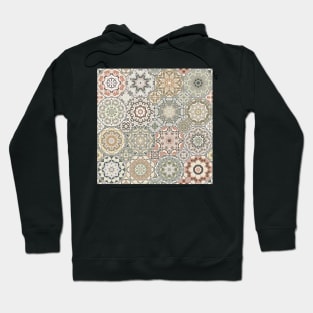 Octagonal Oriental and ethnic motifs in patterns. Hoodie